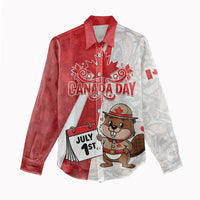 Personalised Canada Day Women Casual Shirt Beaver Mountie Maple Leaves