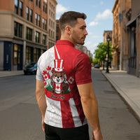 Personalised Canada Day Zipper Polo Shirt Beaver Mountie Maple Leaves