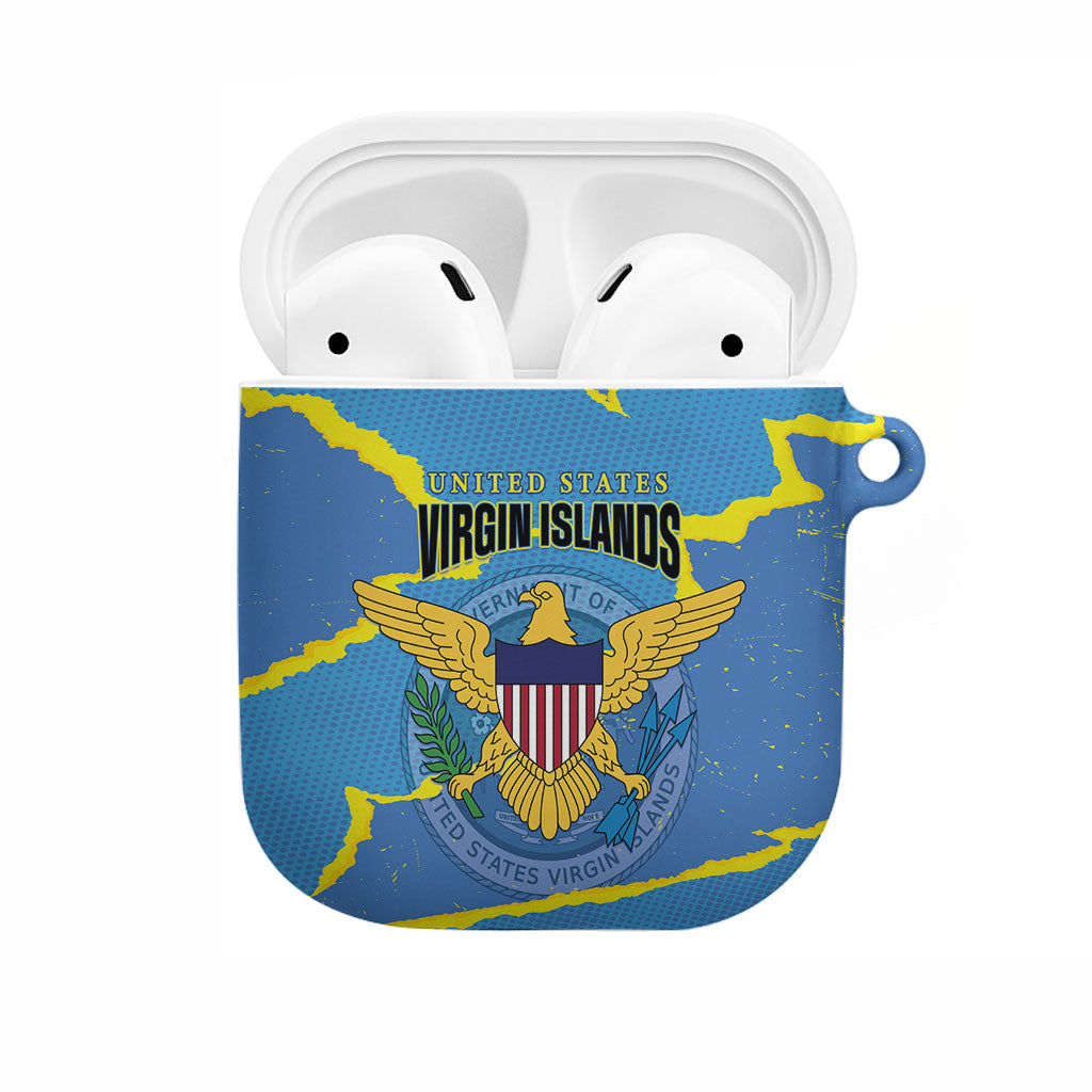 US Virgin Islands AirPods Case Grunge Stylized