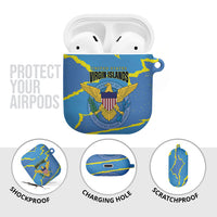 US Virgin Islands AirPods Case Grunge Stylized