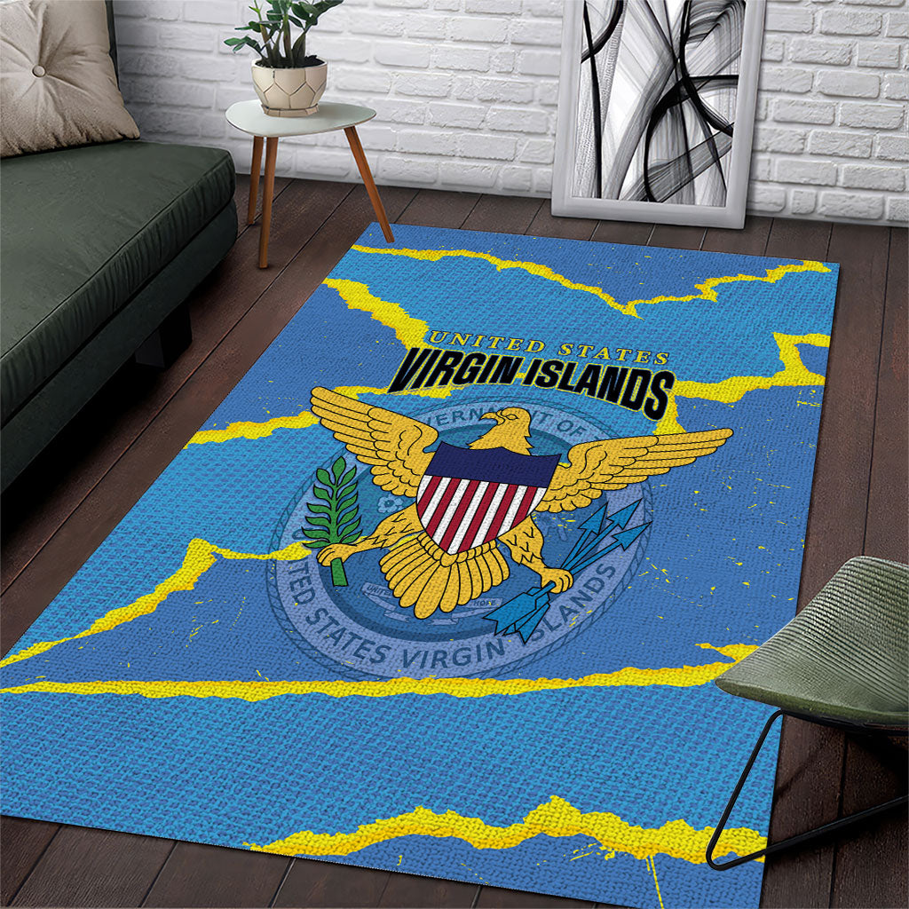 US Virgin Islands Area Rug Grunge Stylized
