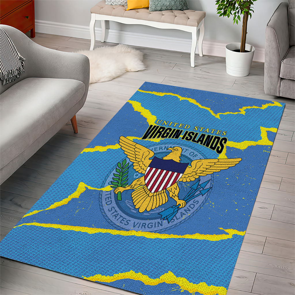 US Virgin Islands Area Rug Grunge Stylized