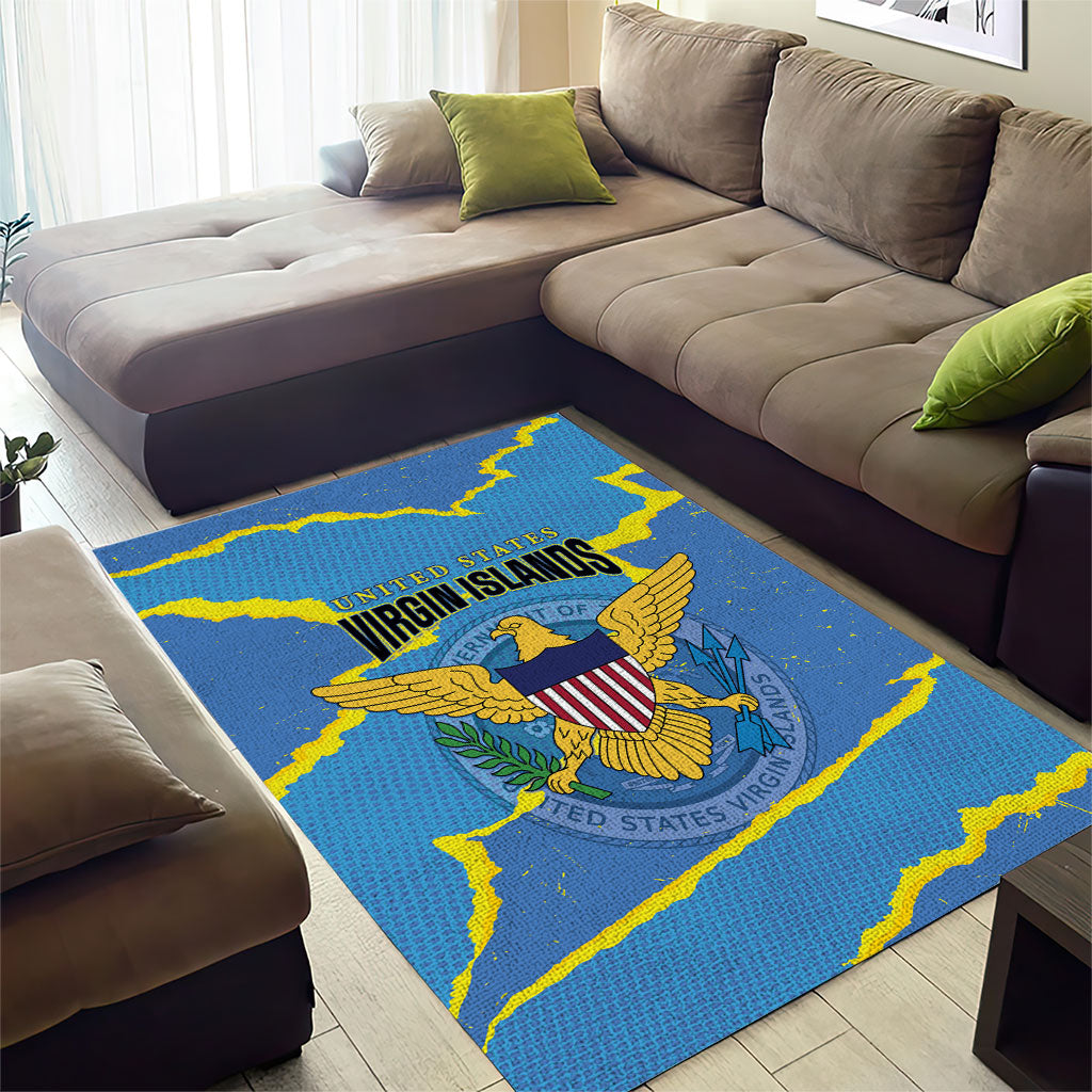 US Virgin Islands Area Rug Grunge Stylized