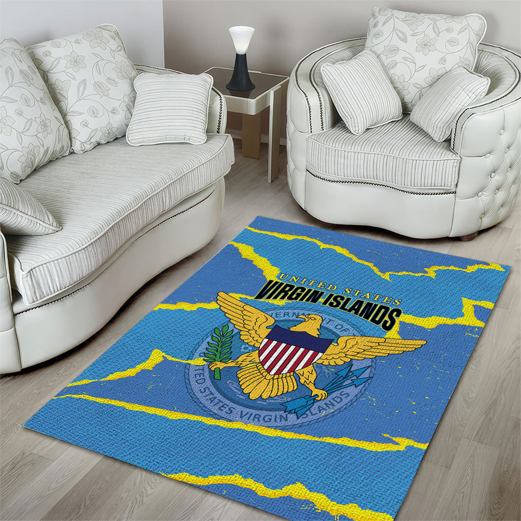 US Virgin Islands Area Rug Grunge Stylized
