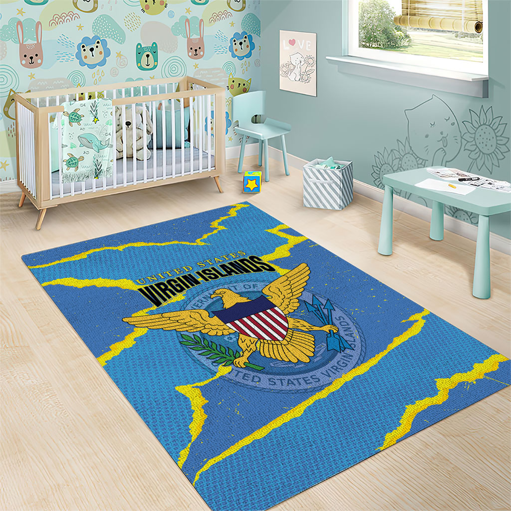US Virgin Islands Area Rug Grunge Stylized