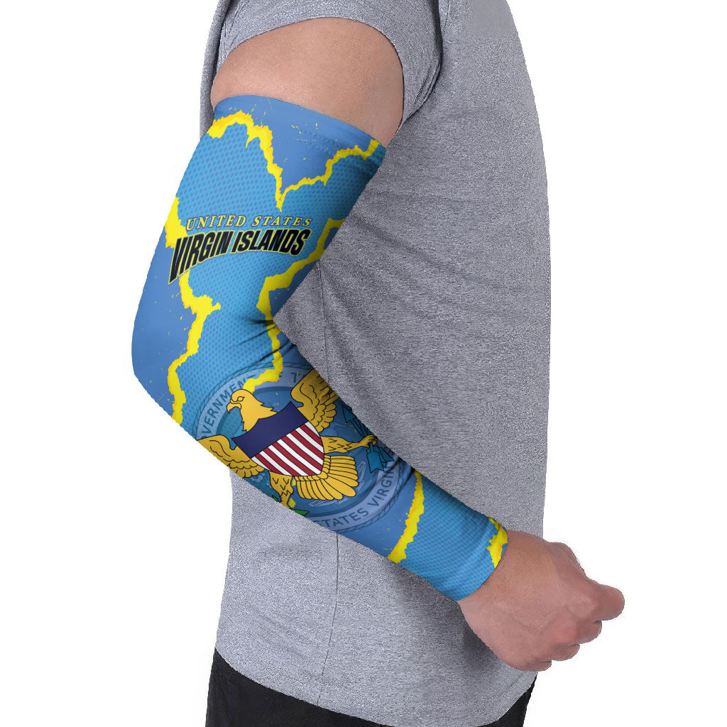Personalized US Virgin Islands Arm Sleeves Grunge Stylized