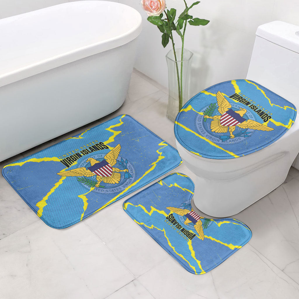 US Virgin Islands Bathroom Set Grunge Stylized