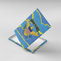 US Virgin Islands Canvas Wall Art Grunge Stylized