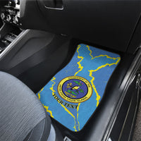 Personalized US Virgin Islands Car Mats Grunge Stylized