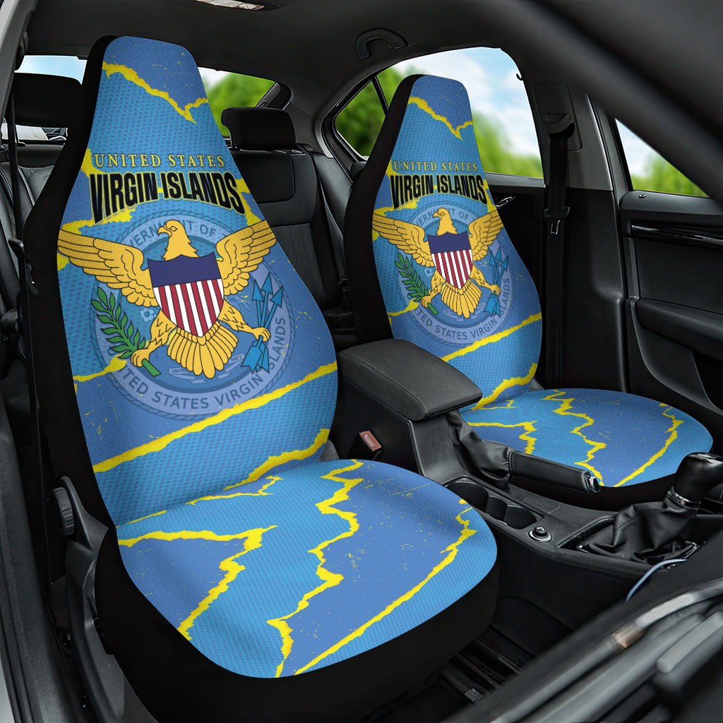 US Virgin Islands Car Seat Cover Grunge Stylized