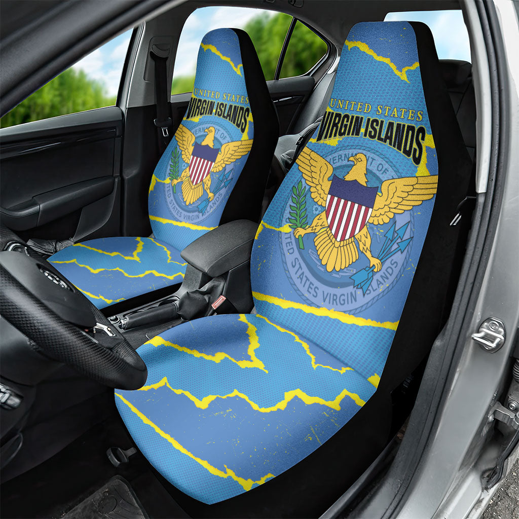 US Virgin Islands Car Seat Cover Grunge Stylized