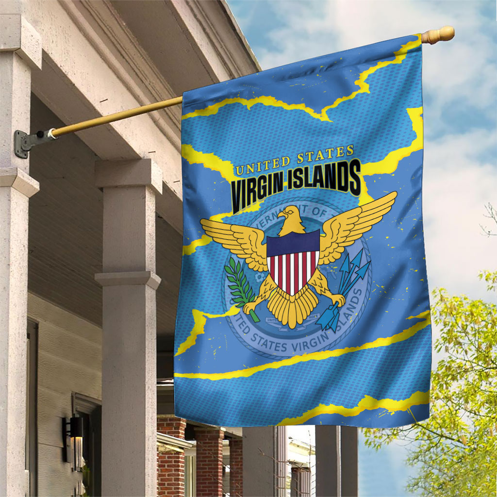 US Virgin Islands Garden Flag Grunge Stylized