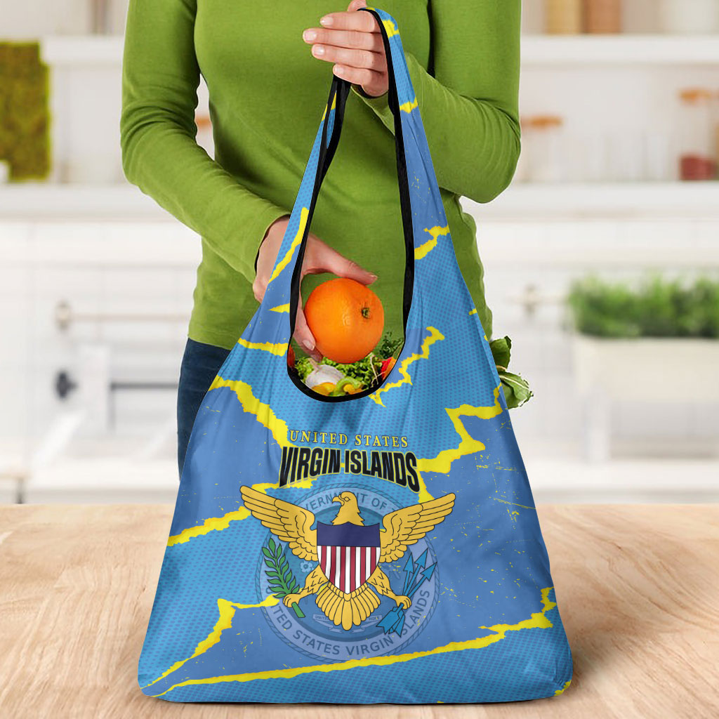 US Virgin Islands Grocery Bag Grunge Stylized