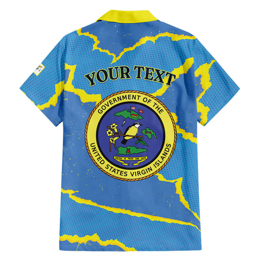 Personalized US Virgin Islands Hawaiian Shirt Grunge Stylized
