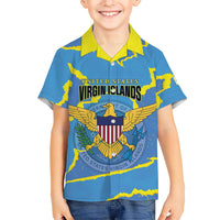 Personalized US Virgin Islands Hawaiian Shirt Grunge Stylized