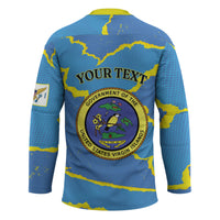 Personalized US Virgin Islands Hockey Jersey Grunge Stylized