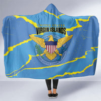 US Virgin Islands Hooded Blanket Grunge Stylized