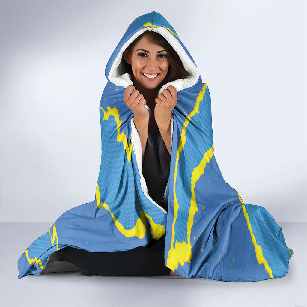 US Virgin Islands Hooded Blanket Grunge Stylized