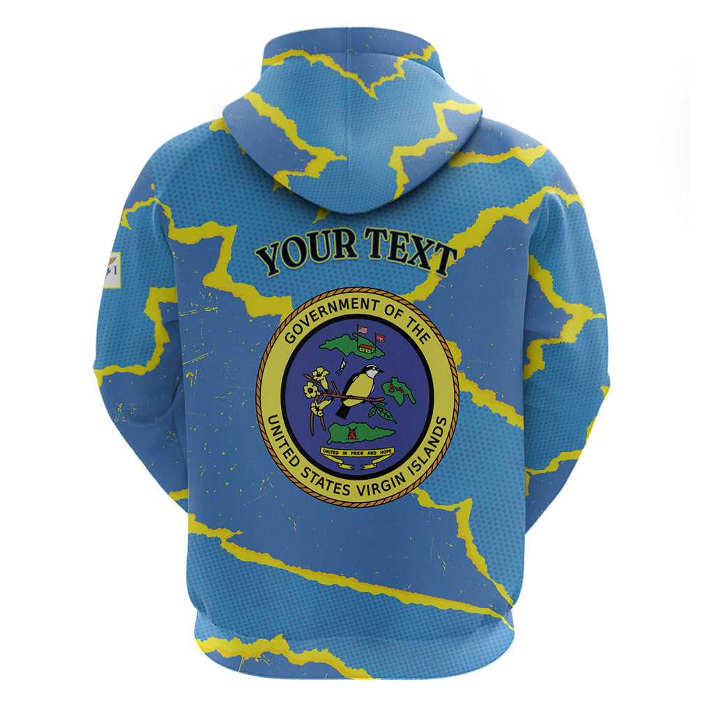 Personalized US Virgin Islands Hoodie Grunge Stylized