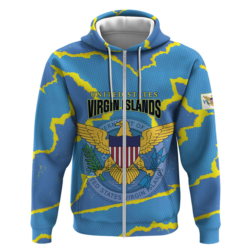 Personalized US Virgin Islands Hoodie Grunge Stylized