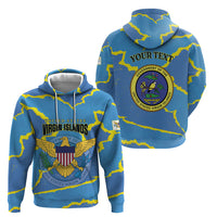 Personalized US Virgin Islands Hoodie Grunge Stylized