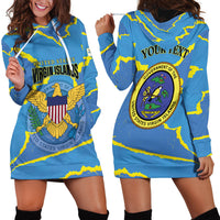 Personalized US Virgin Islands Hoodie Dress Grunge Stylized