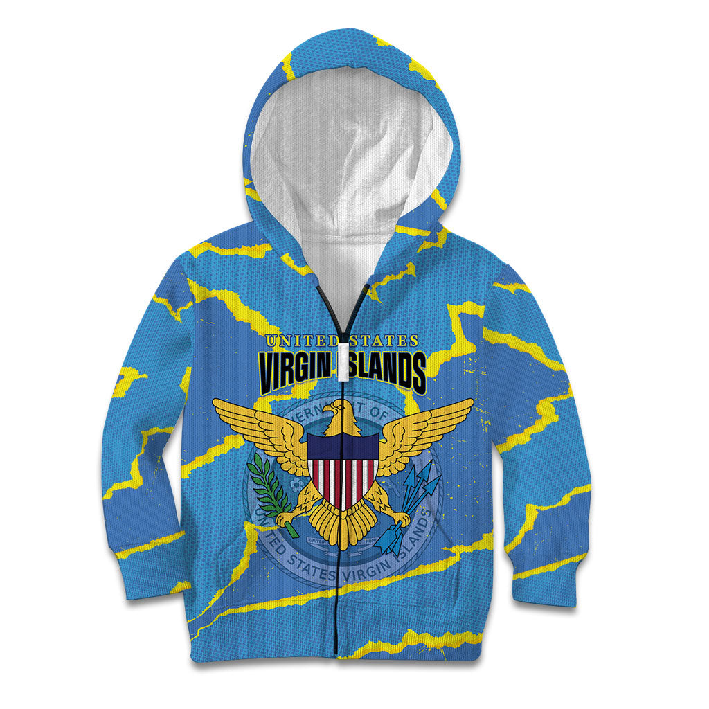 Personalized US Virgin Islands Kid Hoodie Grunge Stylized