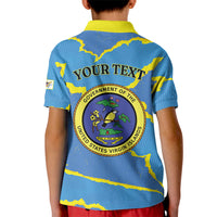 Personalized US Virgin Islands Kid Polo Shirt Grunge Stylized
