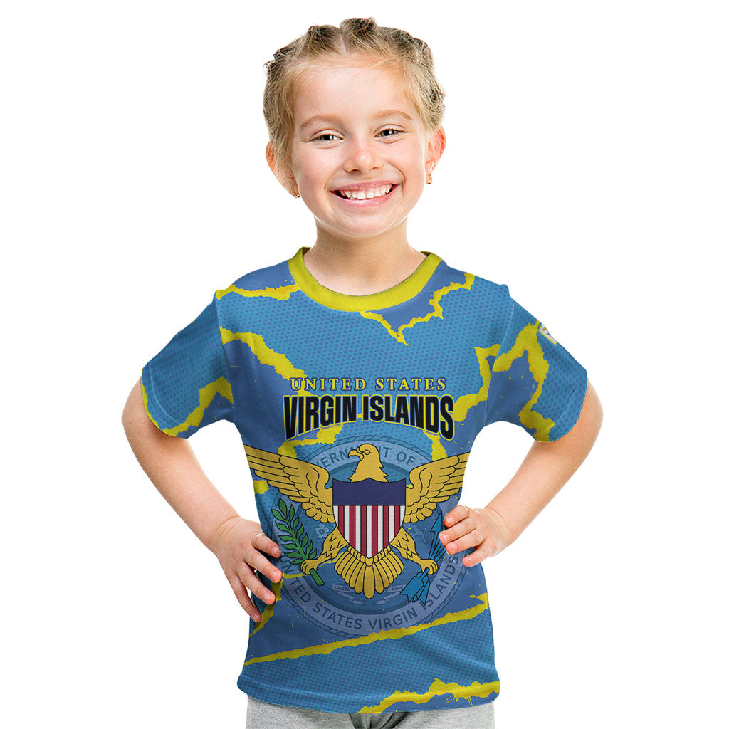 Personalized US Virgin Islands Kid T Shirt Grunge Stylized