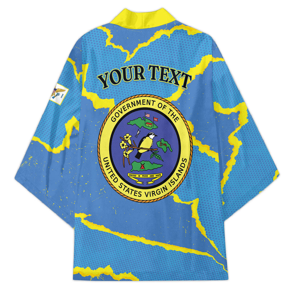 Personalized US Virgin Islands Kimono Grunge Stylized