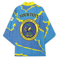 Personalized US Virgin Islands Kimono Grunge Stylized