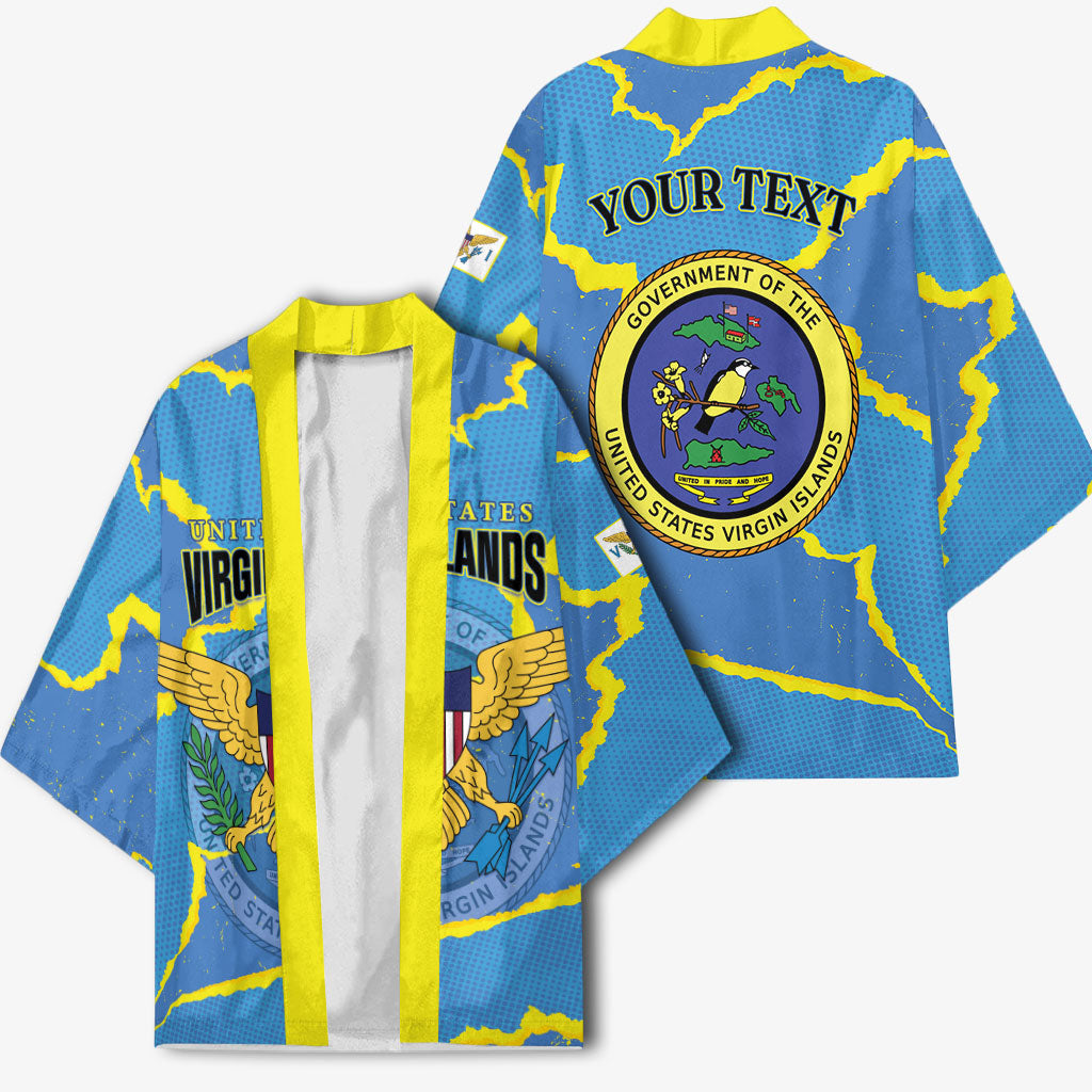 Personalized US Virgin Islands Kimono Grunge Stylized