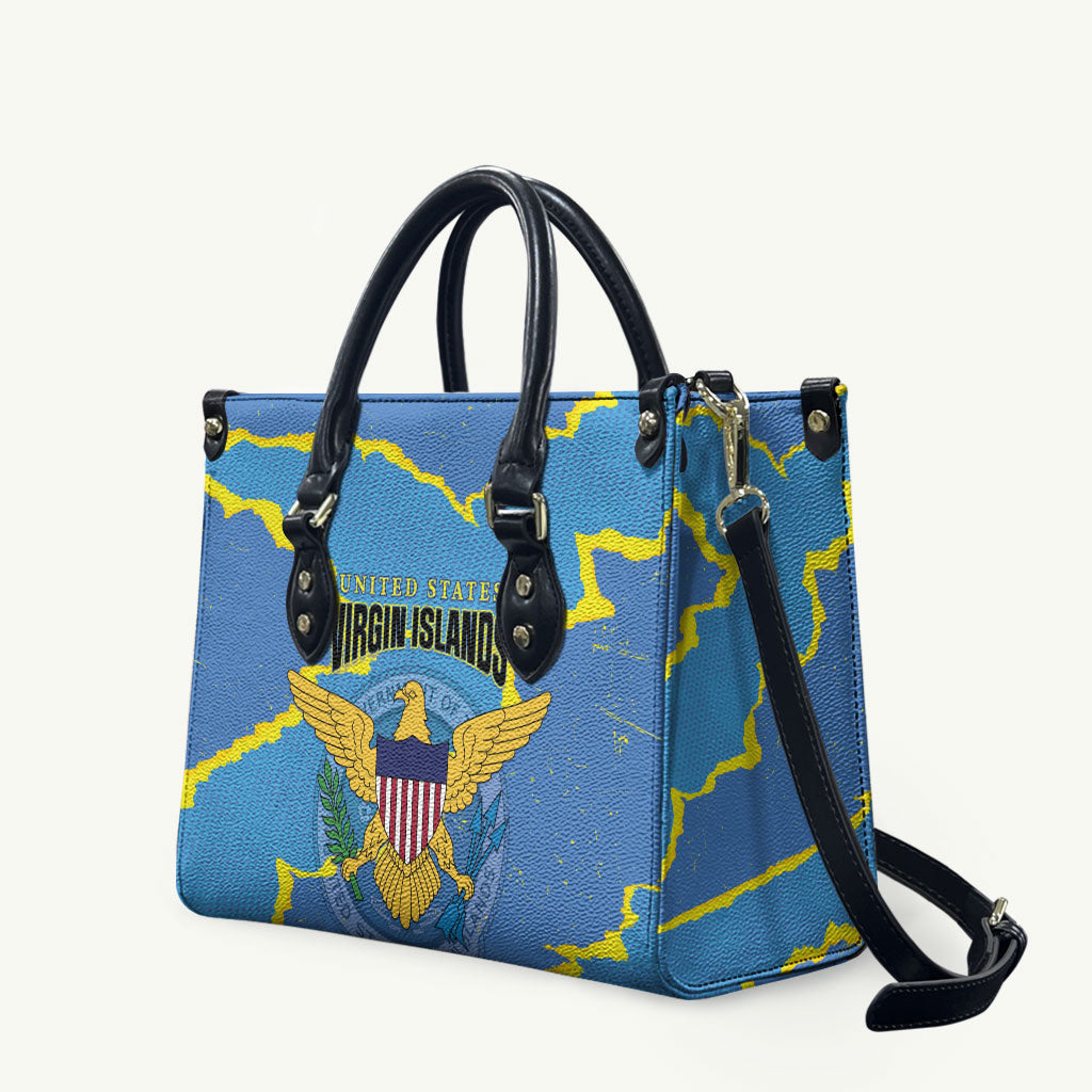 US Virgin Islands Leather Bag Grunge Stylized