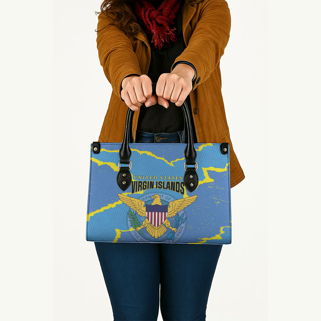 US Virgin Islands Leather Bag Grunge Stylized