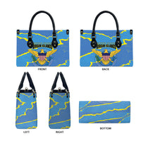 US Virgin Islands Leather Bag Grunge Stylized