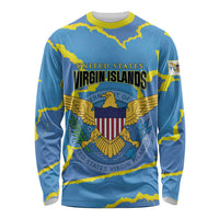 Personalized US Virgin Islands Long Sleeve Shirt Grunge Stylized
