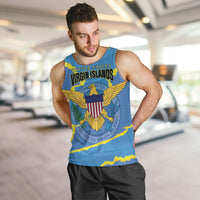 Personalized US Virgin Islands Men Tank Top Grunge Stylized