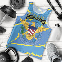 Personalized US Virgin Islands Men Tank Top Grunge Stylized