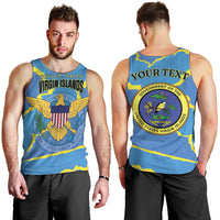 Personalized US Virgin Islands Men Tank Top Grunge Stylized