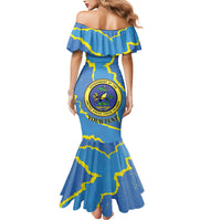 Personalized US Virgin Islands Mermaid Dress Grunge Stylized
