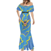 Personalized US Virgin Islands Mermaid Dress Grunge Stylized