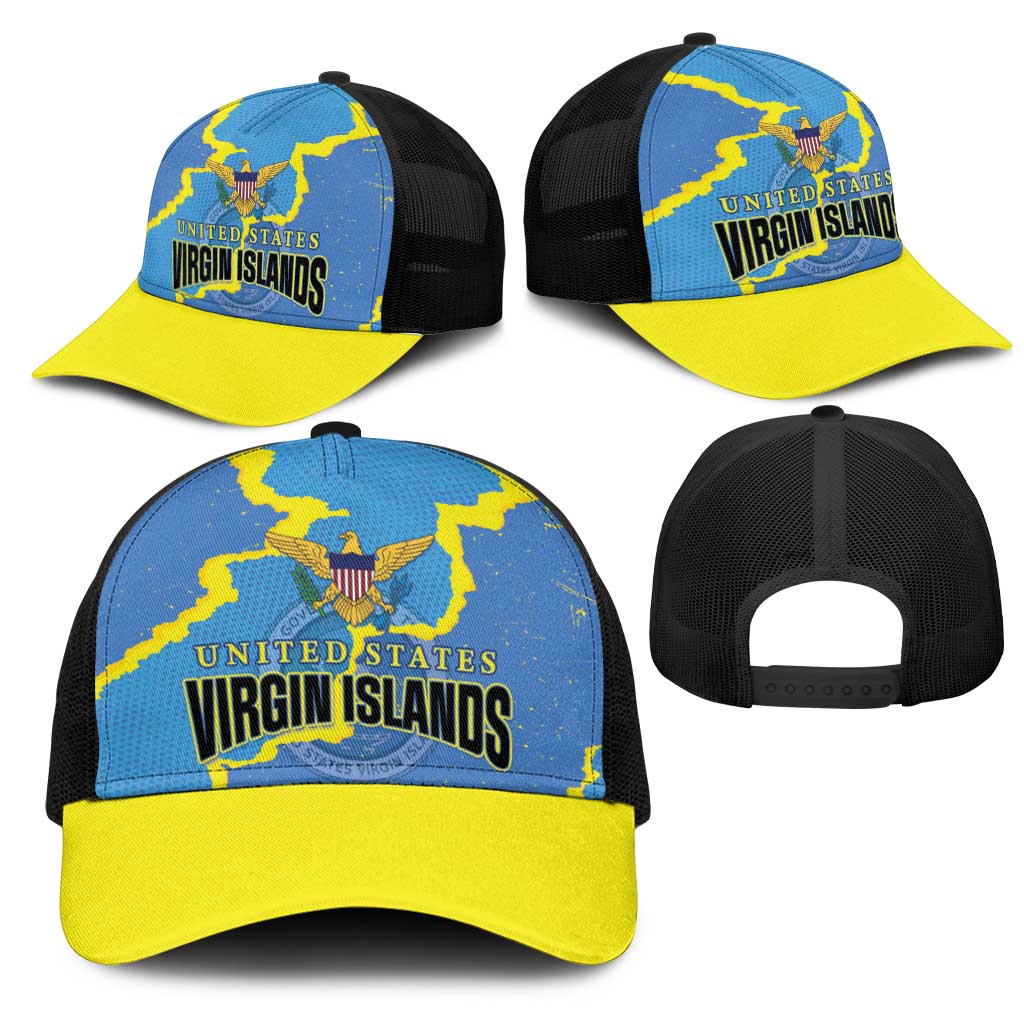 US Virgin Islands Mesh Trucker Cap Grunge Stylized