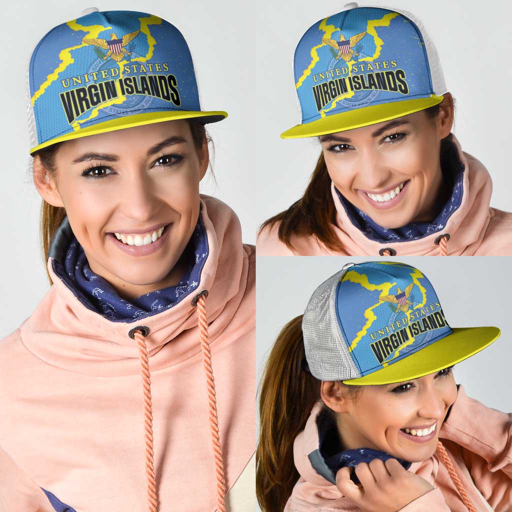US Virgin Islands Mesh Trucker Cap Grunge Stylized