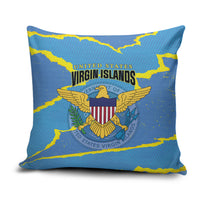 US Virgin Islands Pillow Cover Grunge Stylized
