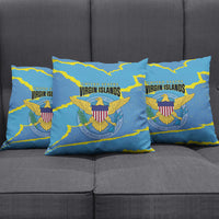 US Virgin Islands Pillow Cover Grunge Stylized