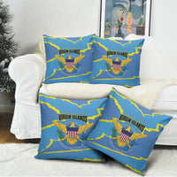 US Virgin Islands Pillow Cover Grunge Stylized