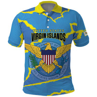 Personalized US Virgin Islands Polo Shirt Grunge Stylized