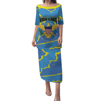 Personalized US Virgin Islands Puletasi Grunge Stylized