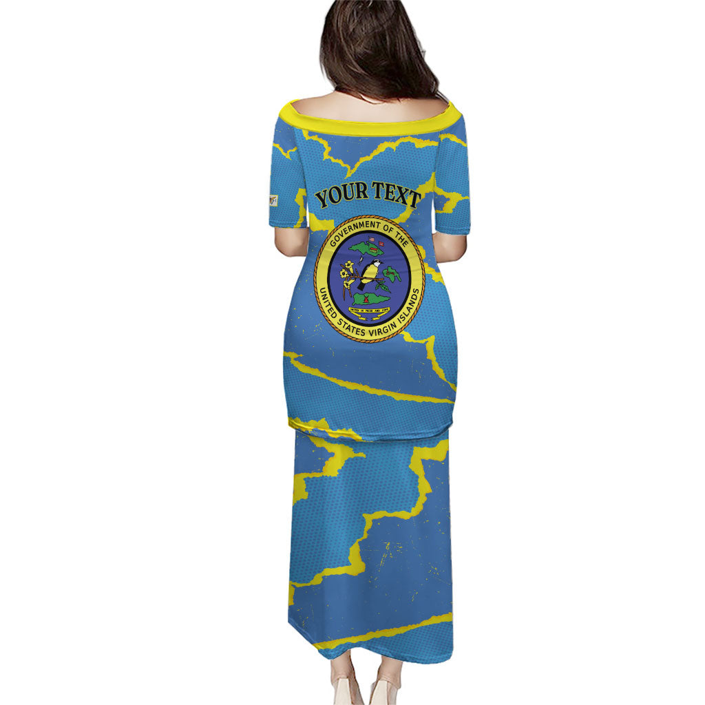 Personalized US Virgin Islands Puletasi Grunge Stylized
