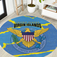 US Virgin Islands Round Carpet Grunge Stylized